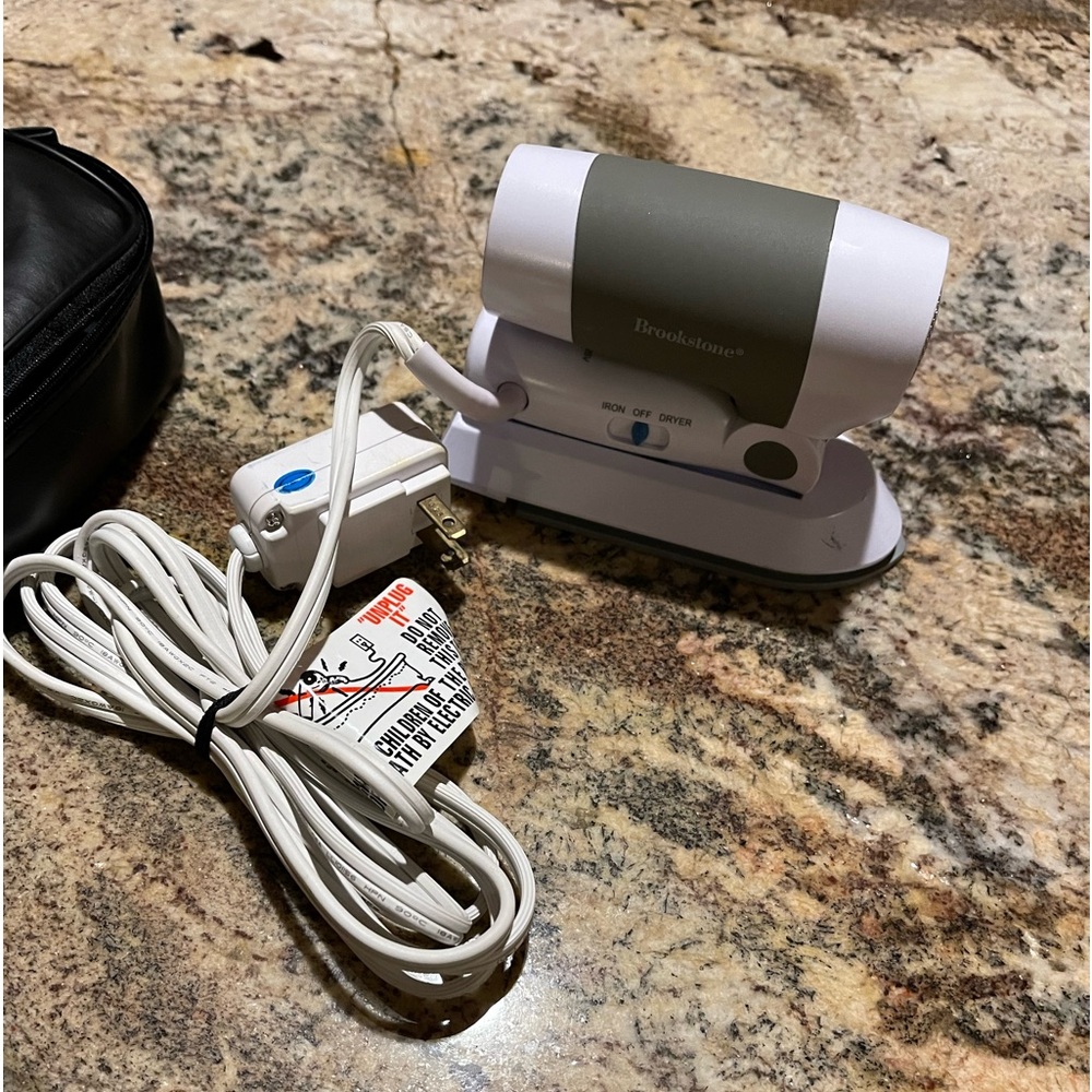 BROOKSTONE TRAVEL DRYER/IRON in CASE